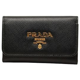 Portachiavi Prada Saffiano - Nero NERO in pelle da donna PRADA Nero