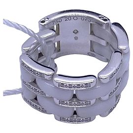 Chanel Ultra Collection 18K White Gold and Ceramic Diamond Ring White