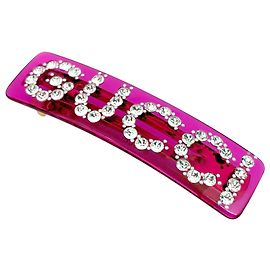 Barrette Gucci rosa con strass Rosa