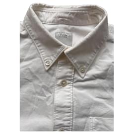 visvim Albacore Button Down Hemd VS0001541 Weiß Weiß