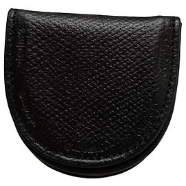 visvim Portamonete in pelle vegetale Nero Nero
