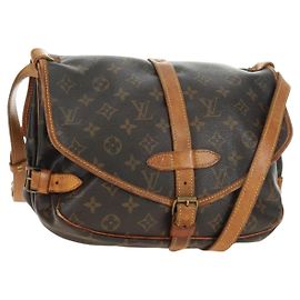 LOUIS VUITTON Bolsa de Ombro Monogram Saumur 30 M42256 LV Auth 187218 Monograma