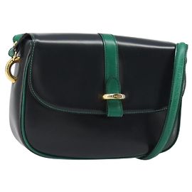 Borsa a Spalla BALLY in Pelle Nera e Oro Auth BA13555A Nero D'oro