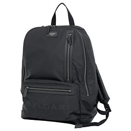 Bulgari Bvlgari Logo Nylon Backpack Black