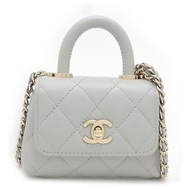 Borsa micro Chanel Coco Handle 11.5 da donna Marrone