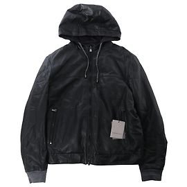 Corneliani Leder Double Side Jacke in Schwarz, Größe 50 IT Schwarz