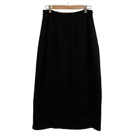 Autre Marque YANG LI Langer Strickrock Schwarz