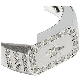 Autre Marque Anello con diamante in Pt950 Argento