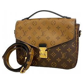Sac cabas Louis Vuitton Monogram Reverse Pochette Metis MM Marron