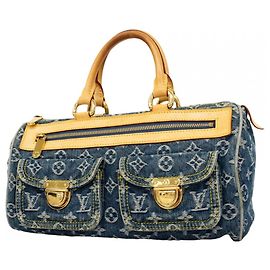 Borsa Louis Vuitton Monogram Denim Neo Speedy Blu