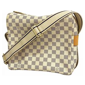 Louis Vuitton Damier Azur Naviglio Shoulder Bag White