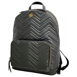 Sac à dos en cuir Gucci GG Marmont Noir