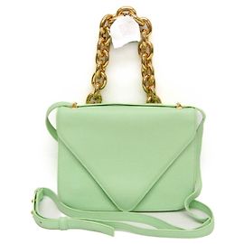 Borsa a tracolla con catena Mount Small Bottega Veneta Verde
