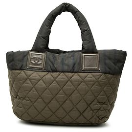 Tote Coco Cocoon em nylon acolchoado Chanel marrom Small Marrom Caqui