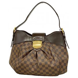 Bolsa de Ombro Louis Vuitton Damier Sistina MM - Ebene Damier ebene