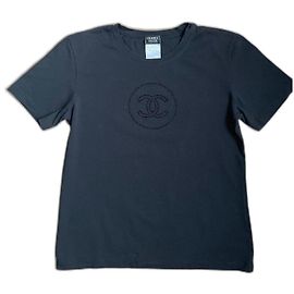 T-shirt Chanel Logo CC Nera Nero