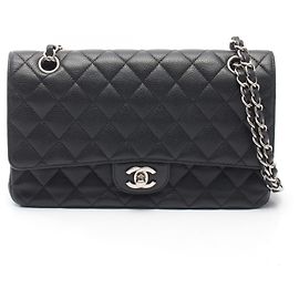 Borsa a tracolla Chanel Matelassé Double Flap Nero