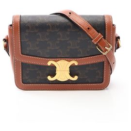 Céline Borsa a Spalla Celine Teen Triomphe Marrone Nero