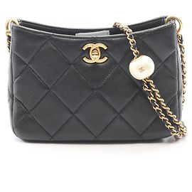 Borsa Hobo Matelassé Chanel Nero