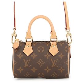 Bolso Louis Vuitton Monogram Nano Speedy Castaño