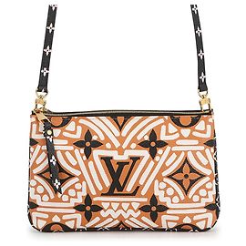 Louis Vuitton Monogram LV Crafty Pochette Double Zip Schultertasche Andere
