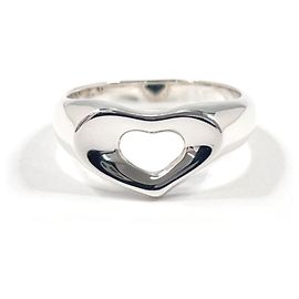 Tiffany & Co. Open Heart Elsa Peretti Silver Ring Silvery