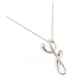 Tiffany & Co. Alphabet Buchstabe Y Halskette Silber