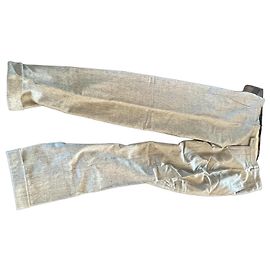 Brunello Cucinelli Herrenhose Wolle Grau gestreift Grau