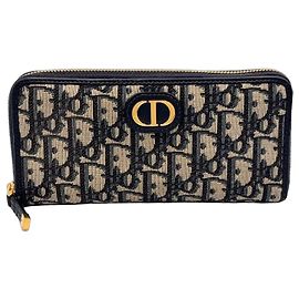 Dior 30 Montaigne Voyageur Long Wallet Bleu