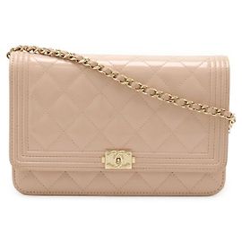 Cartera con Cadena Chanel Boy Matelasse Rosa