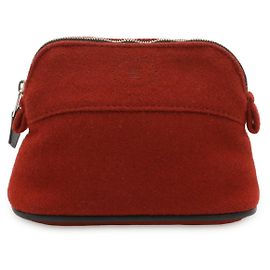 Hermès Hermes Bolide Pouch 16 Feltro Pelle Rosso Nero Rosso
