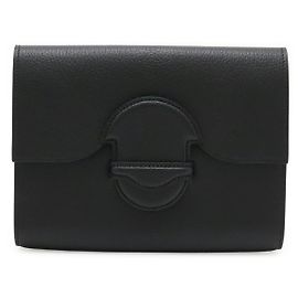 Hermès Pochette Hermes Chevre Facon Black Noir