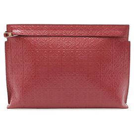 Clutch Loewe de charol Anagram T Rosa