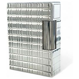 Autre Marque S.T. Dupont Line 1 Short Feuerzeug mit silbernem Karomuster Silber