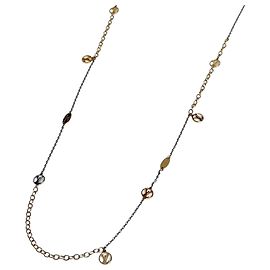 Collana Lunga Sautoir Logomania Louis Vuitton Argento D'oro