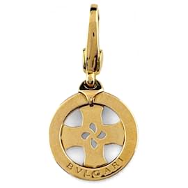 Bulgari Bvlgari BVLGARI Tondo Cross Top Anhänger aus Gelbgold Golden