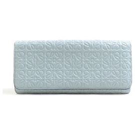 Loewe Bi-fold Long Wallet in Light Blue Light blue