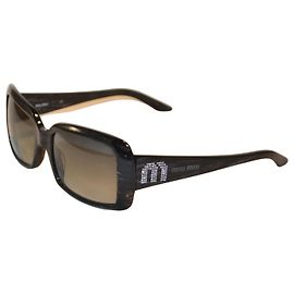 Miu Miu SMU10G Gafas de sol negras logo strass Negro