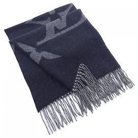 Louis Vuitton Monogram Giant Stole Navy blue