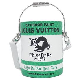 Louis Vuitton LV Paint Can Handtasche Weiß Grün