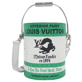Louis Vuitton LV Paint Can Handbag White Green