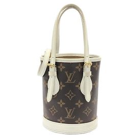 Borsa a secchiello Louis Vuitton LV Match Nano Marrone Bianco