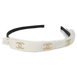 Chanel AAB760 Silk Alice Band Black White