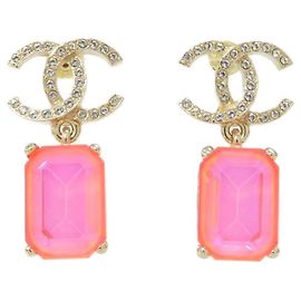 Boucles d'oreilles puces Chanel AB6303 Rose Doré