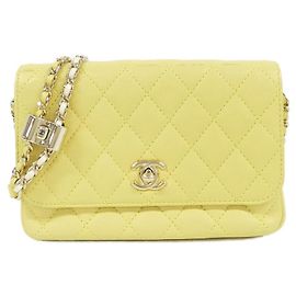 Chanel AS0649 Shoulder Bag White Yellow
