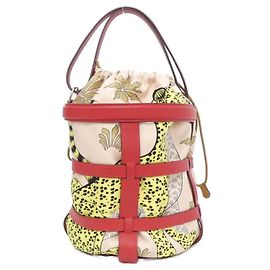 Hermès Bolso de hombro Hermes LEOPARD Musardine Rosa Roja