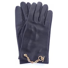 Luvas Bonnie Hermès de seda pretas Preto