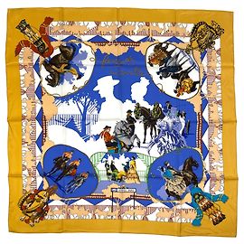Hermès Sciarpa Hermes Carre 90 FERIA DE SEVILLA Multicolore Giallo