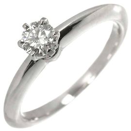 Tiffany & Co. Platinum Solitaire Band Ring Other