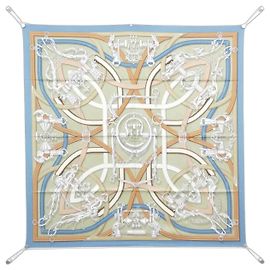 Hermès Hermes HARNAIS LEGENDAIRE Lenço Azul Multicor